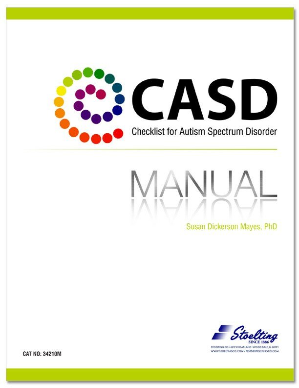 Checklist for autism spectrum disorder casd 